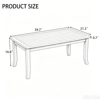 Clinkscales Solid Wood Teak Outdoor Coffee Table