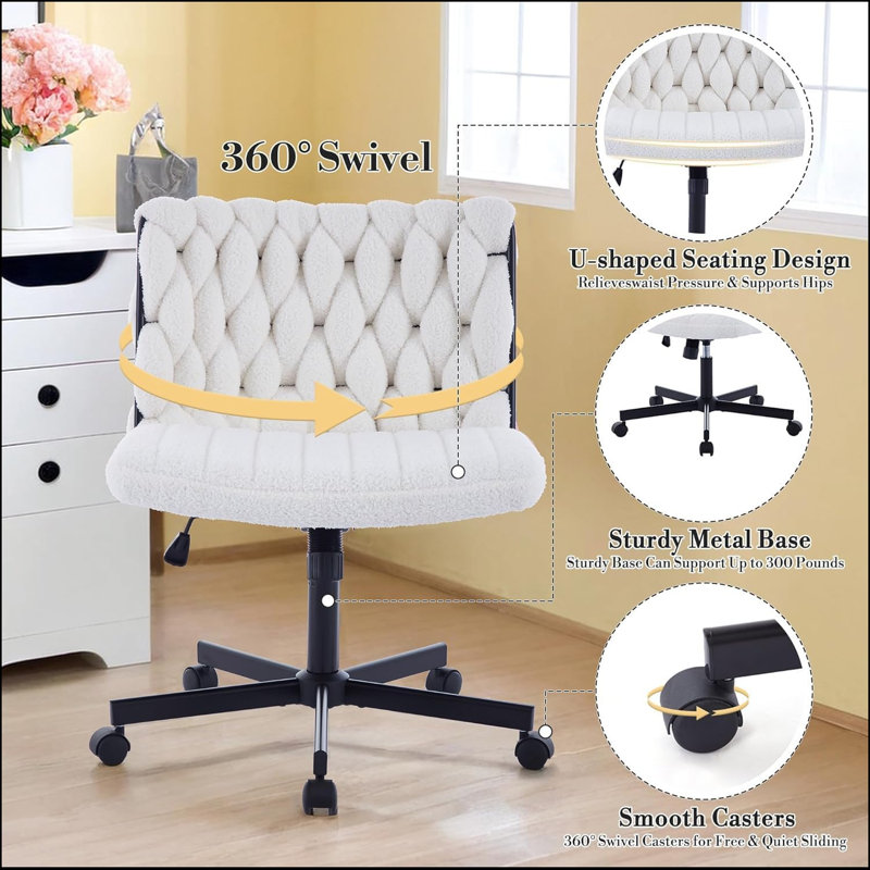 Fauteuil Criss, Blanc / Beige
