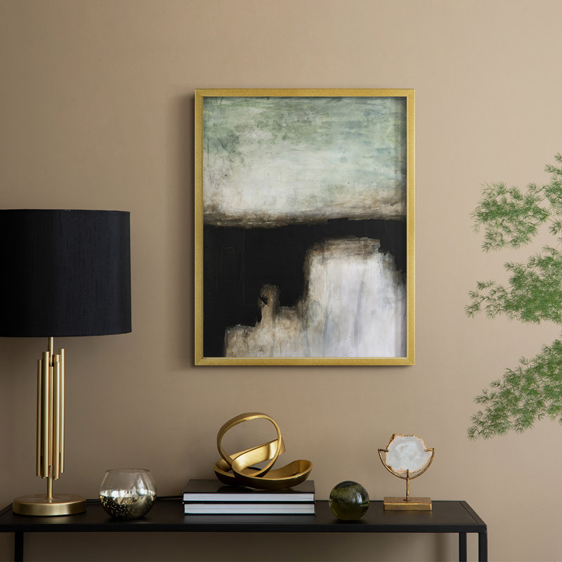 Penumbra II Framed Print - Solid Wood, 30" H x 24" W, Gold