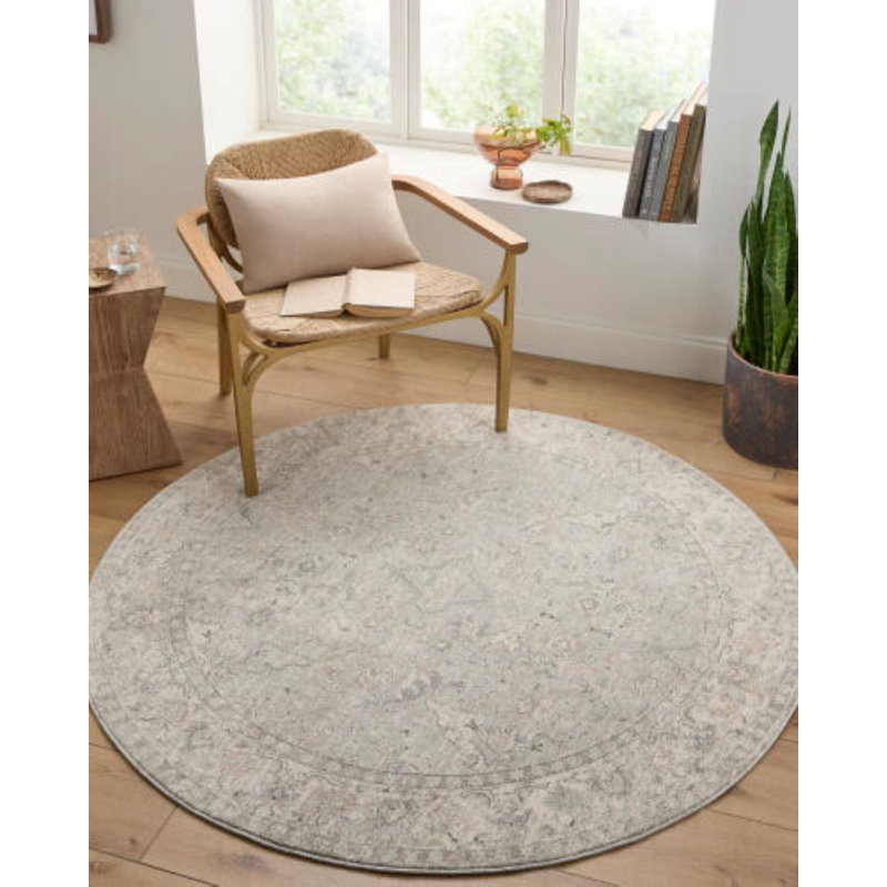 Tapis d'intérieur tissé à la machine Hendrick, Rond 5 pi 3 po