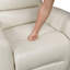 Fauteuil inclinable et oscillant beige en similicuir-1223831736