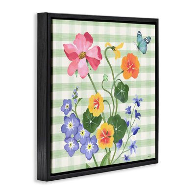 "Gingham Garden Flowers", encadrée par Floater