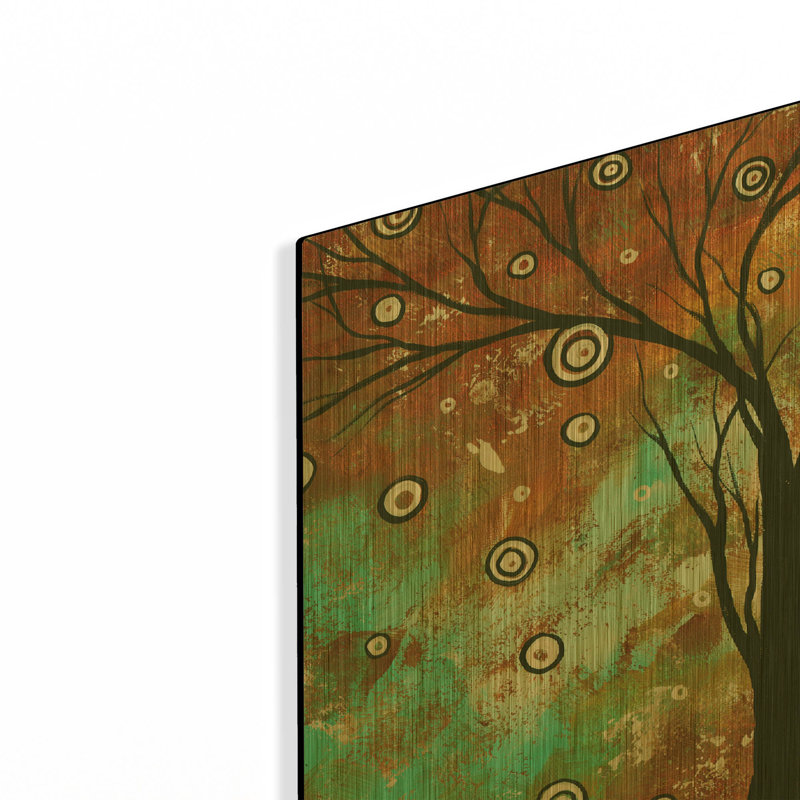 « Automne » de Megan Duncanson, tableau mural en métal doré, 61 x 41 cm, 24 po x 16 po