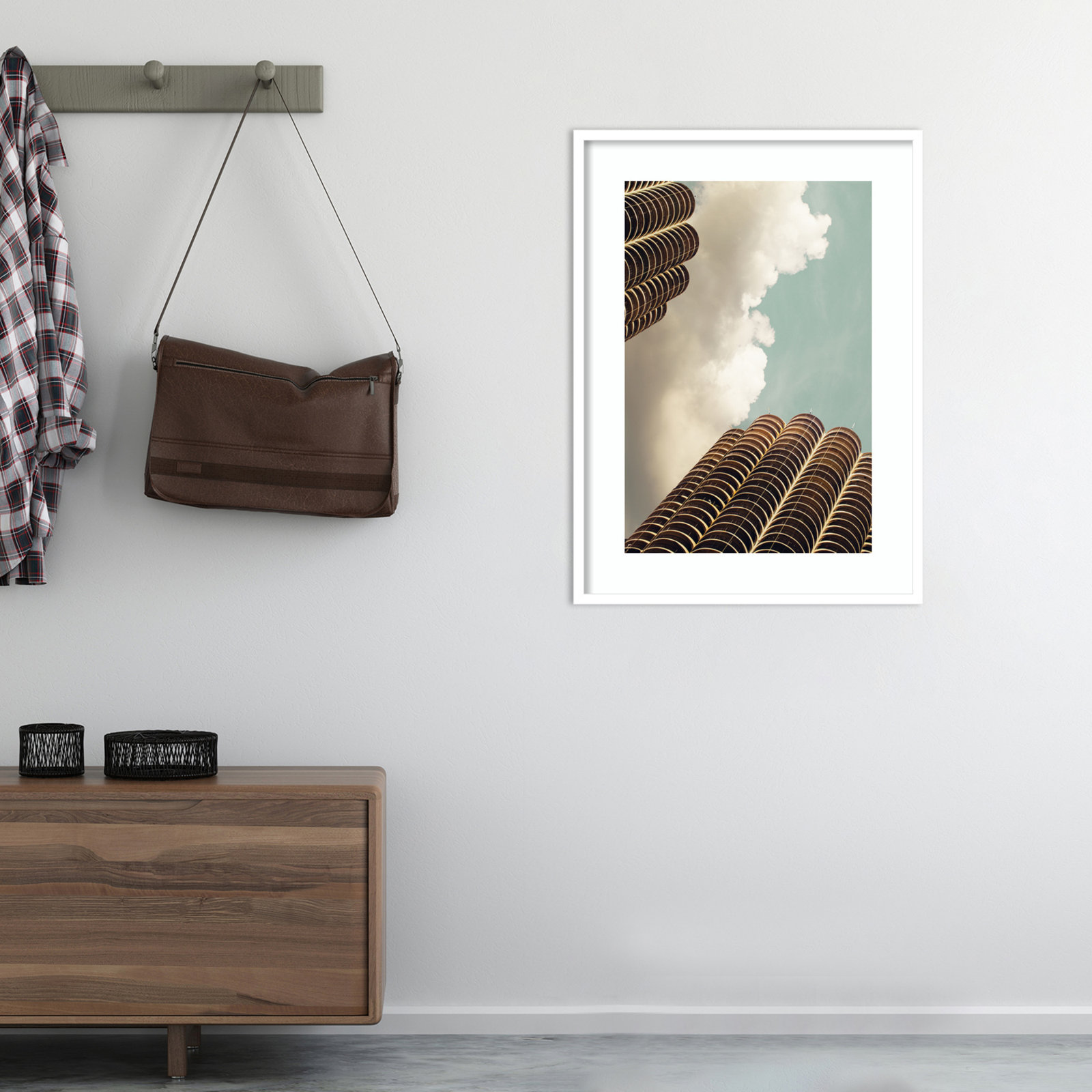 Hive Mind by F2images, White, 34.25" H x 25.25" W x 0.88" D