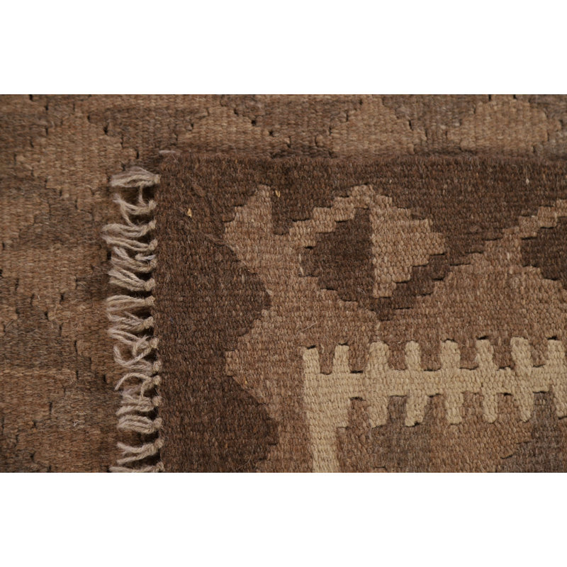 Tapis géométrique brun Kilim 5 x 8