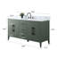 Meuble-lavabo simple 60 po avec plateau en marbre Chambery-94811337-94811339