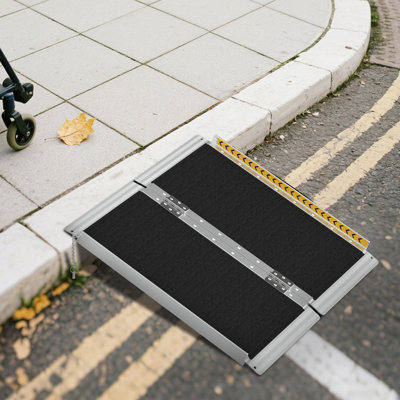 Rampe pliante en aluminium pour fauteuil roulant, capacité de poids de 800 lb, rampe de mobilité portable