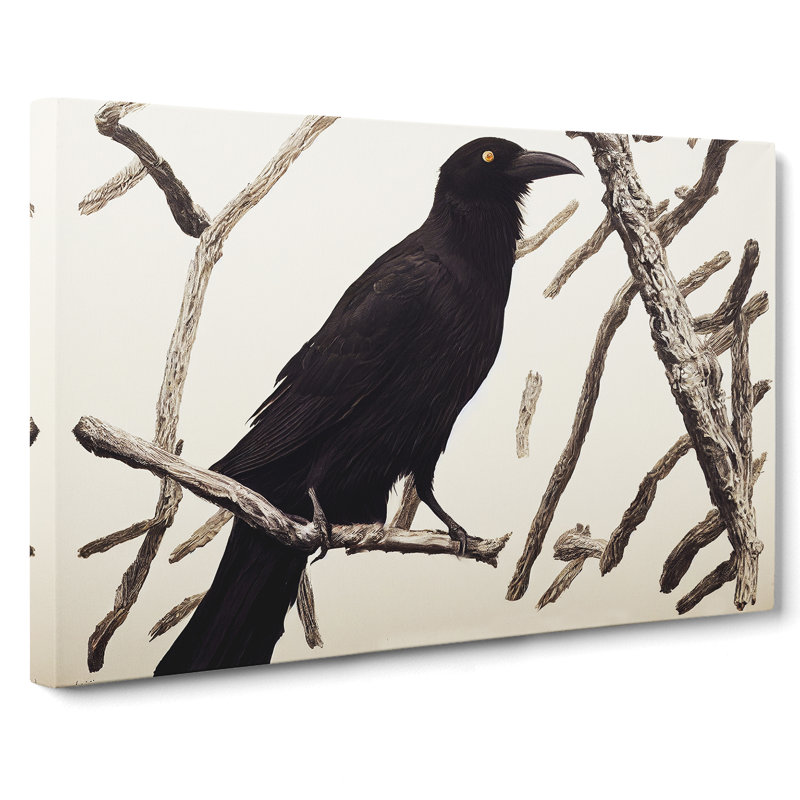 Wondrous Crow Bird - Wrapped Canvas