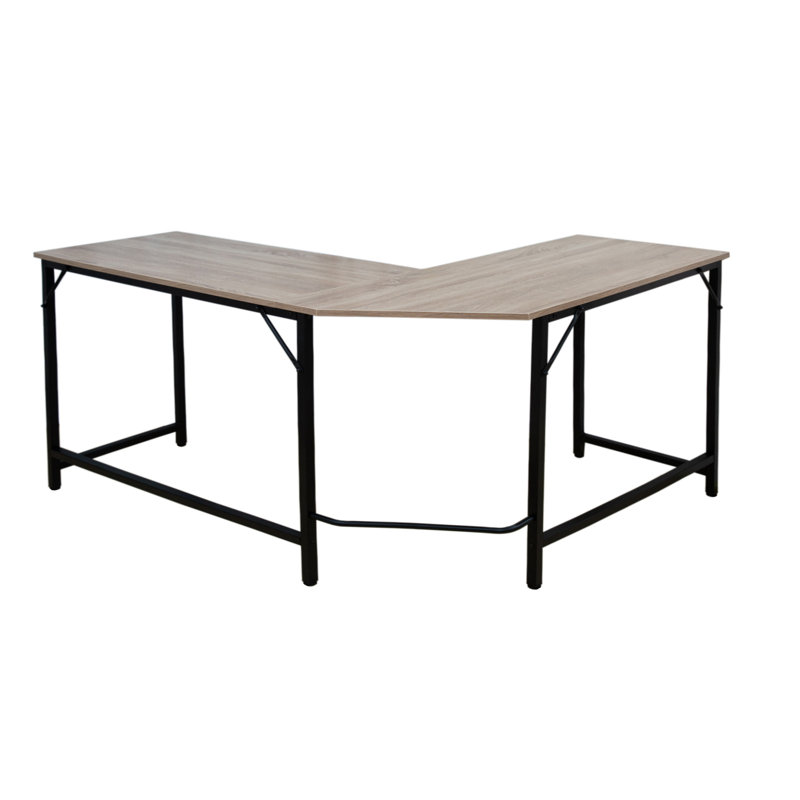 Jazmyne L-Shaped Metal Base Executive Desk