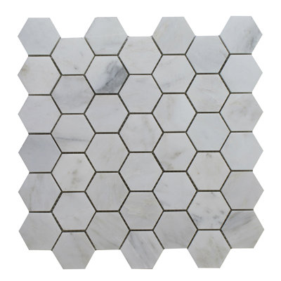 Arabescato Marble Honeycomb Mosaic Wall Tile