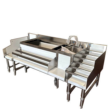 Popular Commercial 304 Stainless Steel Bar Cocktail Station