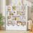 🧸 Kirklyn 57.5"H 5-Tier Cube Bookcase & Toy Storage Organizer, Kids Bookshelf with 4 Movable Drawers & 10 Storage Cubes, Children's Playroom Storage Unit-1374244541