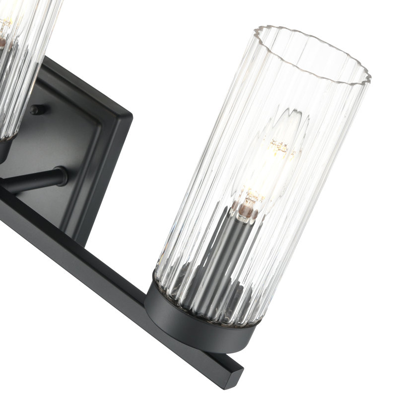 Meuble-lavabo 3 lumières Turman , Noir mat