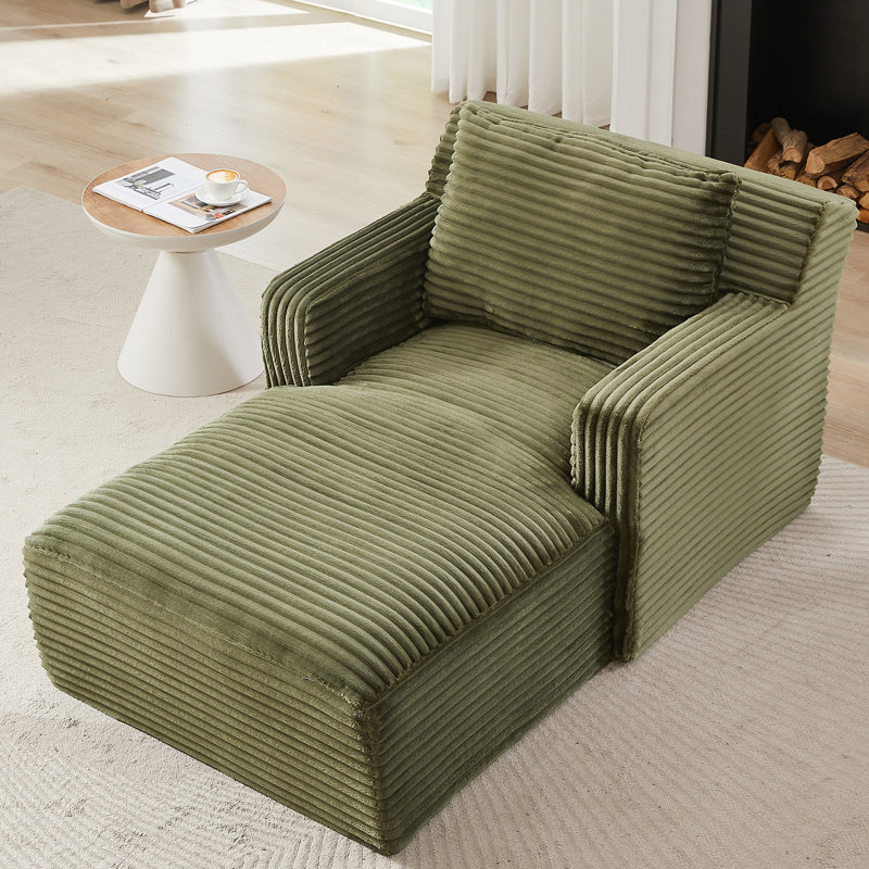 Méridienne intérieure simple, revêtement en velours côtelé moderne, aucun assemblage requis, canapé-lit confortable pour le salon, le bureau, l’appartement
