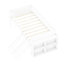 Structure de lit simple avec rangement, avec glissières de sécurité et plateforme, lit de taille blanche, sans sommier, assemblage robuste, tablette de cadre de 85,4 x 41,9 x 34,1 pouces, taille, capacité de 350 lb