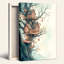 Aquarelle, cabane dans les arbres avec lanternes suspendues et art mural sur toile-583167465