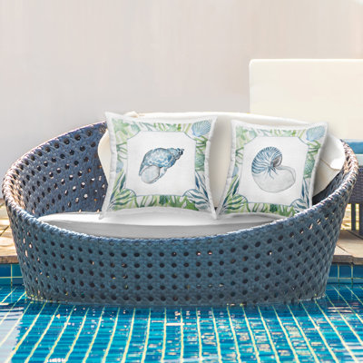 Ensemble de 2 coussins d'extérieur Seaweed