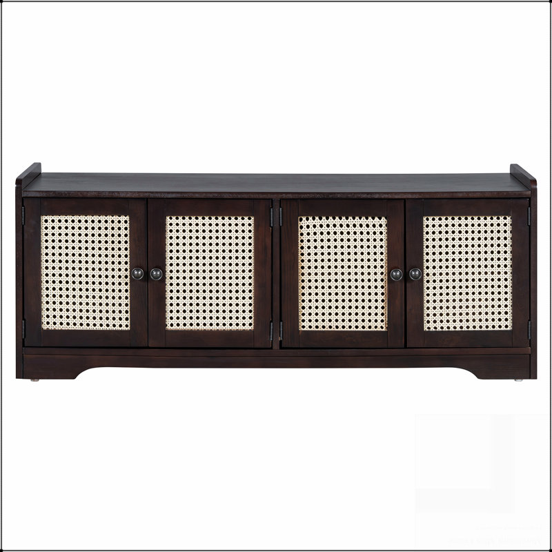 Banc de rangement Rustic, Blanc