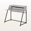 Bureau d'ordinateur avec pieds en métal, finition grise Pays-Bas, H 39,13 po x l 46,97 po x P 23,61 po