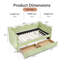 Lit de jour Gingham avec 2 tiroirs de rangement et port USB, forme ondulée-728224155-727462857