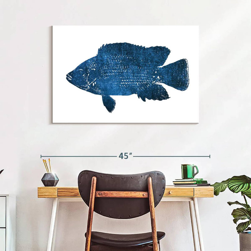 Brampt Navy Fish, 26" H x 39" W
