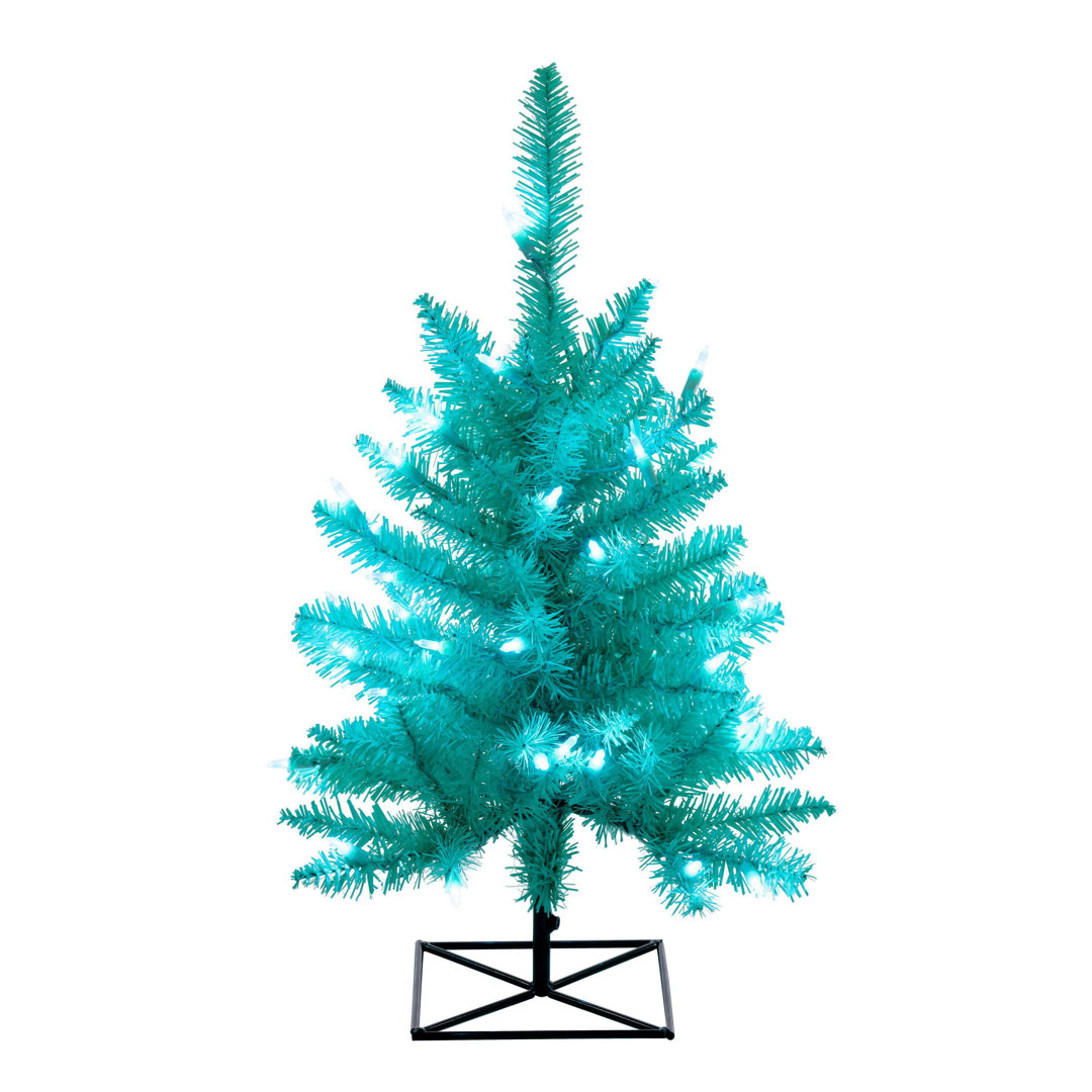 Aqua Fir 3' Lighted Fir Christmas Tree The Holiday Aisle®