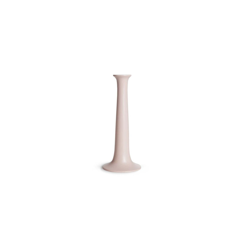 Simple Solid Wood Tabletop Candlestick, Blush, 5.5" H x 3.5" W x 3.5" D