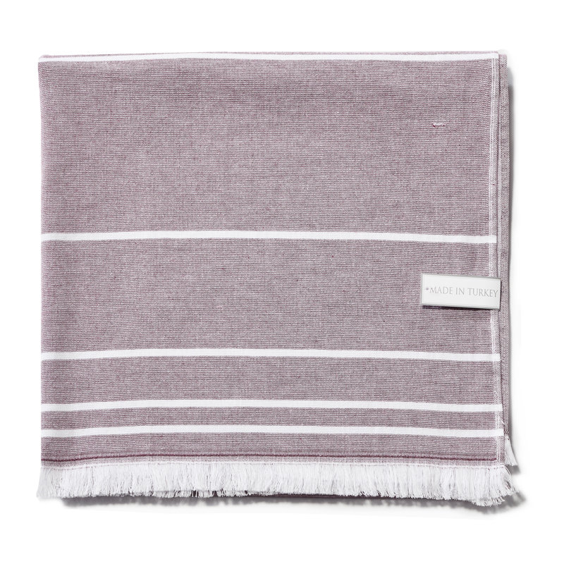 Serviette de plage 100% coton Harmond, Mauve
