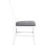 6 Dining , 4 Upholstered Chairs, Bench, And A 60x36-inch Table With Gray Top White Frame Design Wood