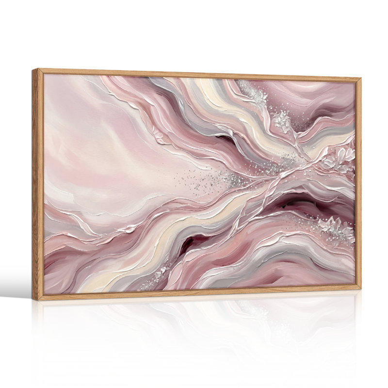 Ensemble de 1 tableau sur toile Marble Wave, 24"H x36"W, Naturel