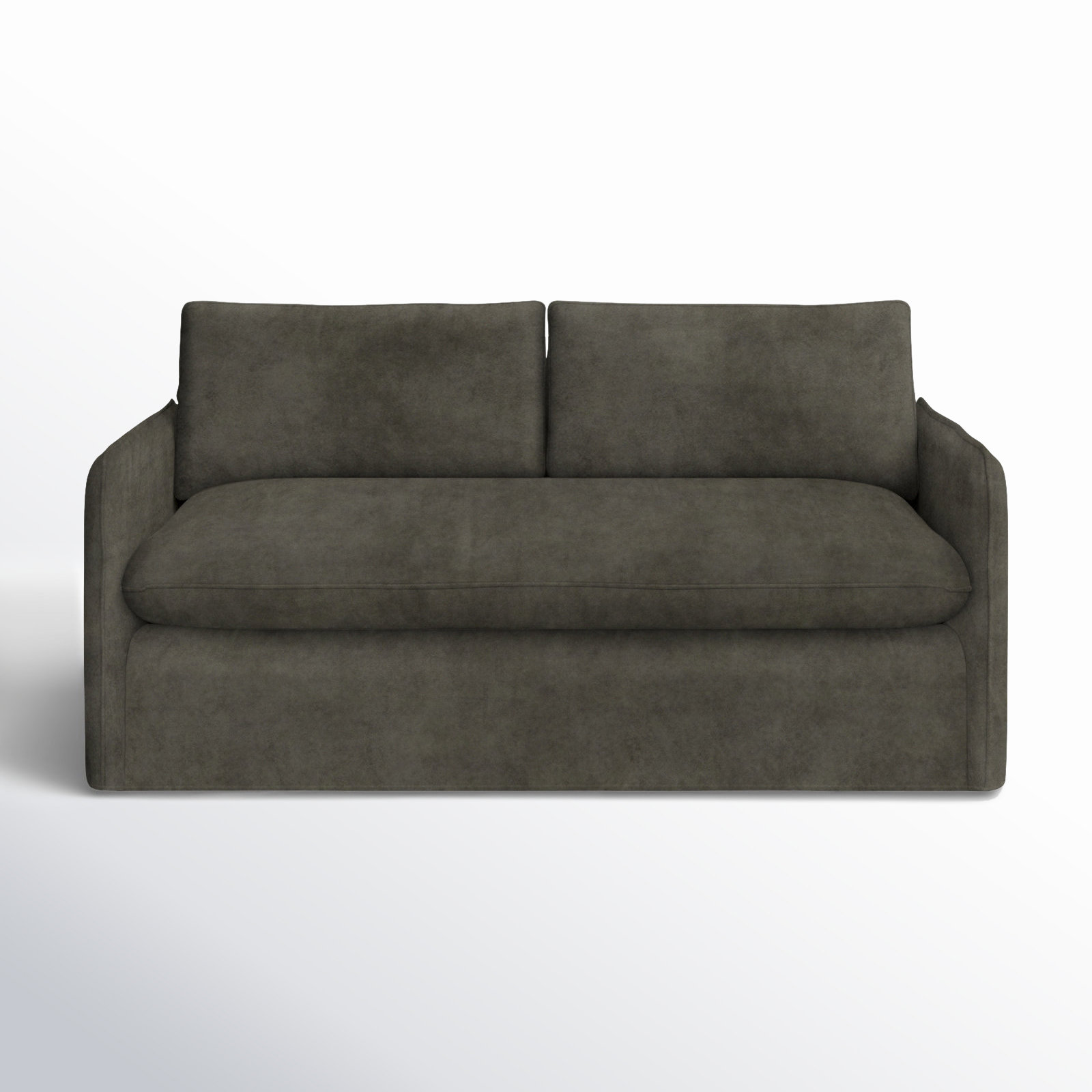 Bellatrix 72'' Upholstered Loveseat, Bella Ash Performance Velvet