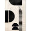 Tapis décoratif moderne à motif géométrique noir-beige-833530208
