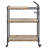 Versatile And Stylish 2-Shelf Oak Serving Cart For Various Occasions