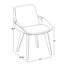 Chaise en bambou noyer et tissu crème