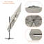 Parasol rectangulaire en porte-à-faux avec éclairage 137,7 po x 107,9 po Sedanur-213595598