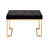 Derrik Rectangle Standard Ottoman in Short Haired Faux Fur and Champagne-129206536