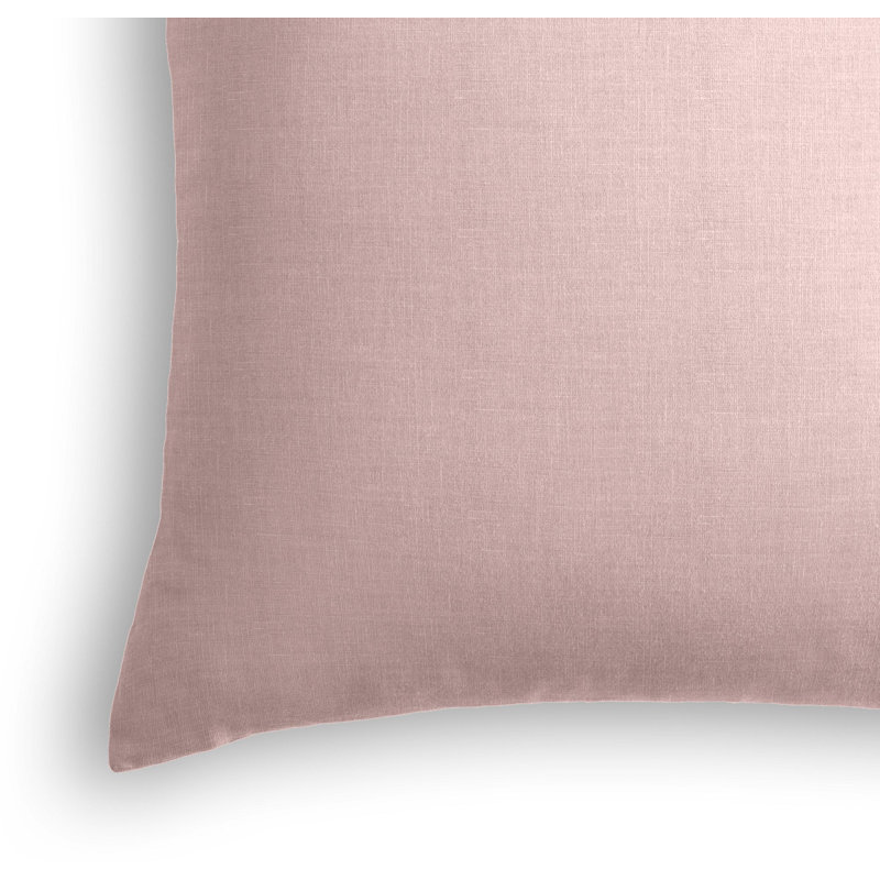 Linen Reversible Pillow Cover, 26" x 26", Blush Pink, Down