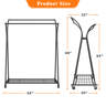Rebrilliant Madelein Rolling Clothes Racks, Heavy Duty Garment Rack ...