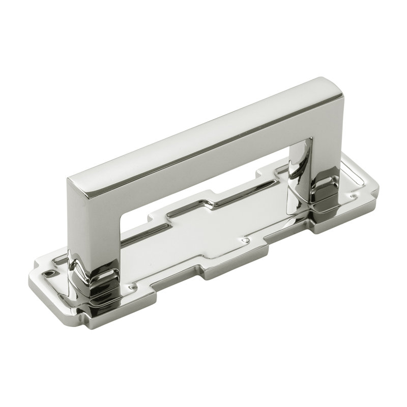 Coventry Collection Pull Backplate, Polished Nickel, 4.25" H x 1.25" W
