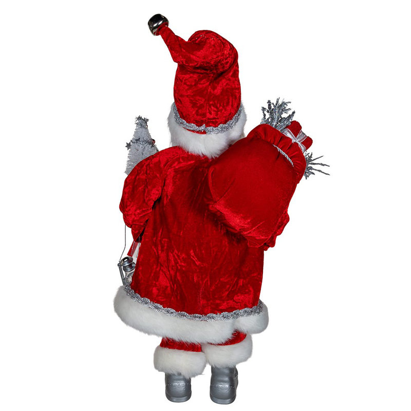 Père Noël rouge et argent 18 pouces Kurt Adler