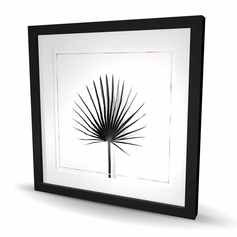 Feuille de chou avec lignes roses - imprimé botanique rose, H 24 po x l 24 po, Noir