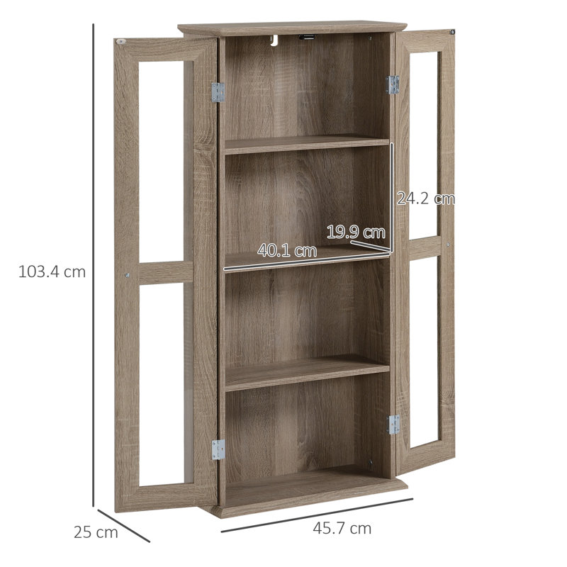 103.4cm H Media Cabinet, Brown