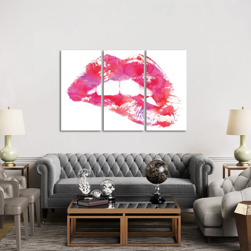 Lippss by Andreas Lie - No Frame Gallery-Wrapped Canvas Giclée on Canvas, 101.6cm H x 152.4cm W x 1.91cm D