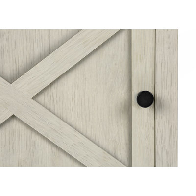 Table d'appoint 1 porte de style transitionnel avec tablette ouverte