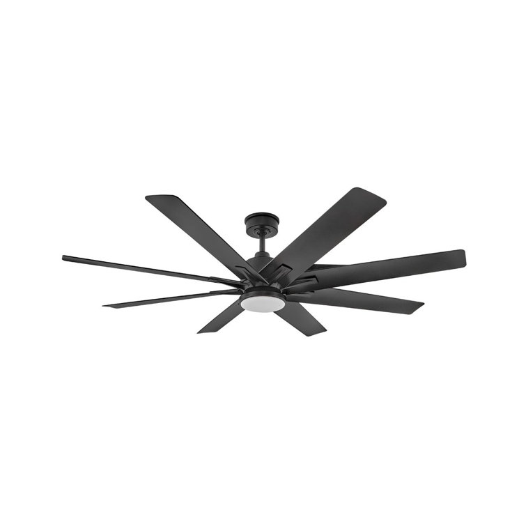66" 8 - Blade LED Smart Windmill Ceiling Fan with Remote Control and Light Kit Included