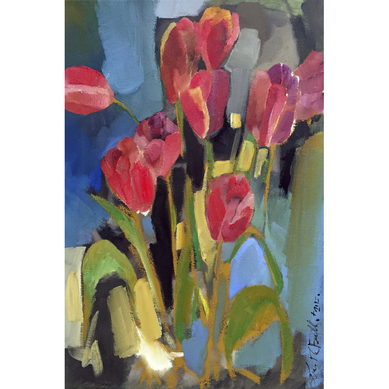 Painterly Tulips II, H 18 po x l 12 po