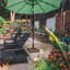  Base de parasol de patio carrée en résine 42 lb, bronze