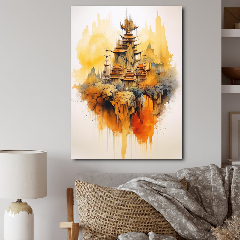 Impression sur toile majestueuse, paysages chinois I, Toile tendue, H 32 po x l 24 po x P 1 po