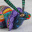 Rainbow Snail Wood Alebrije Statue
