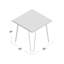 Table de bout carrée 22 po avec dessus en marbre Nicholls Industrial-29723112-115751189
